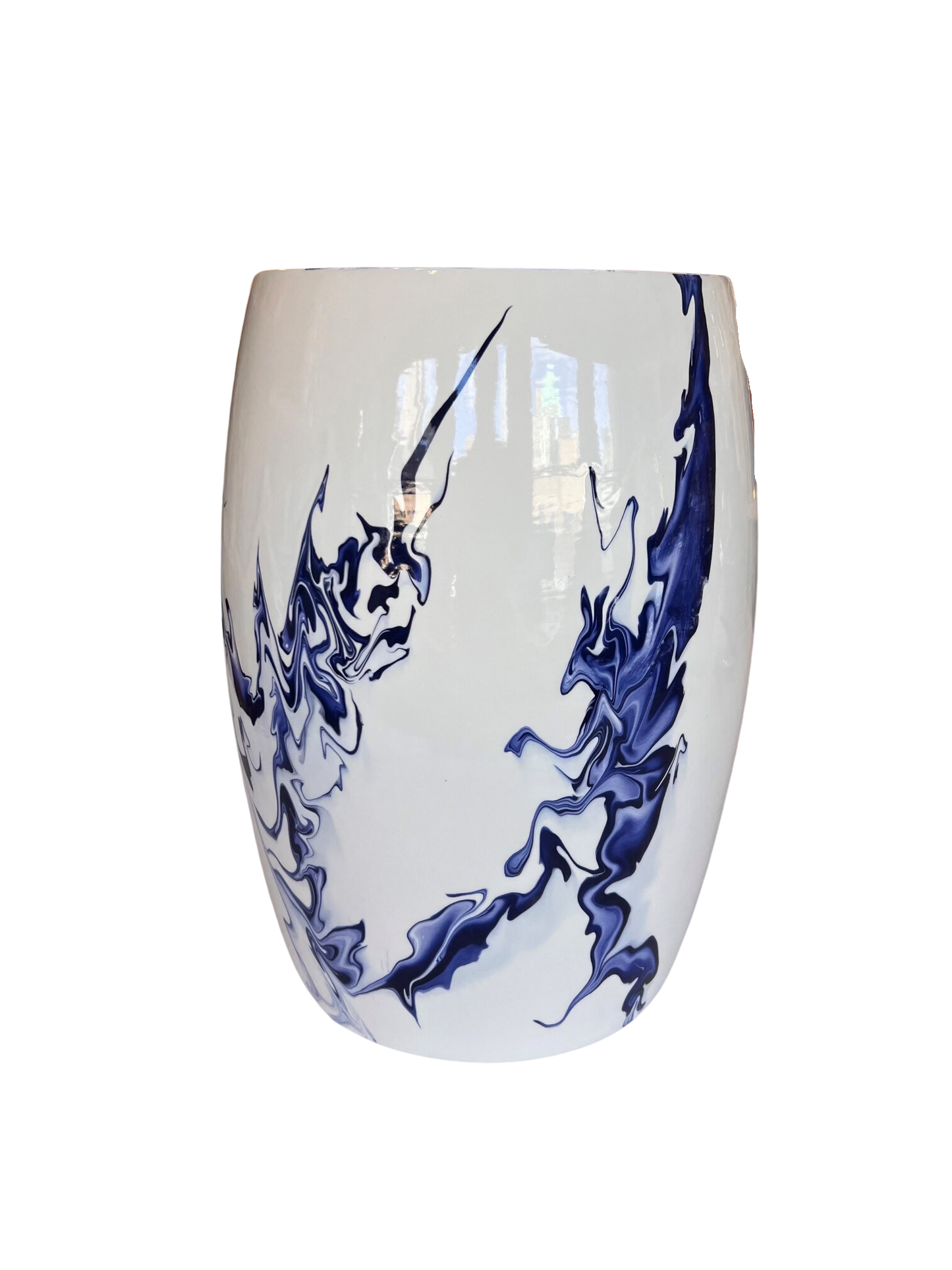 Marbleized Garden Stool