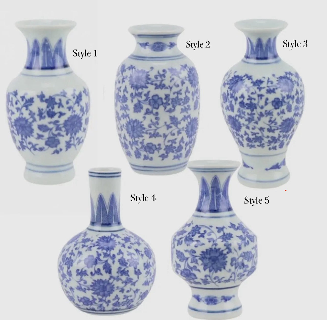 Mini Blue & White Vase