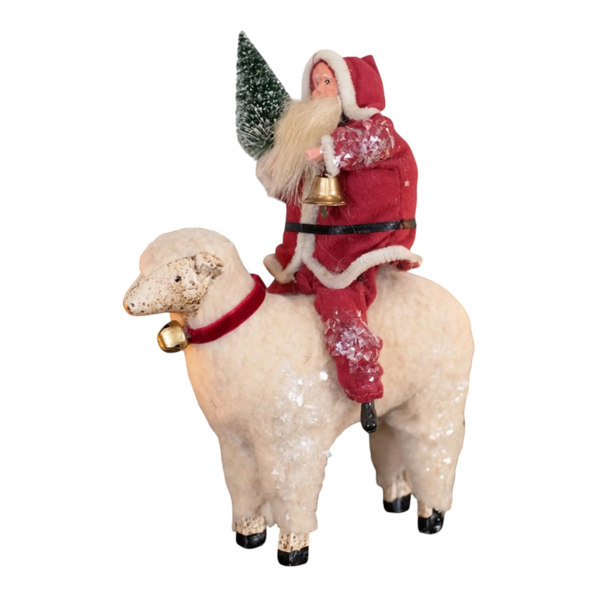 Santa & Sheep Figurine