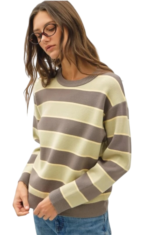 Stripe Crewneck Sweater - 2 Colors