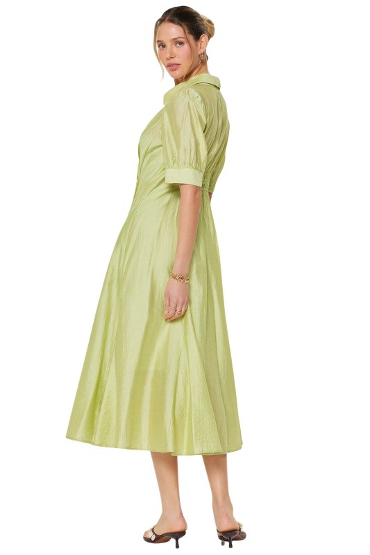 Lime Puff Sleeve Maxi