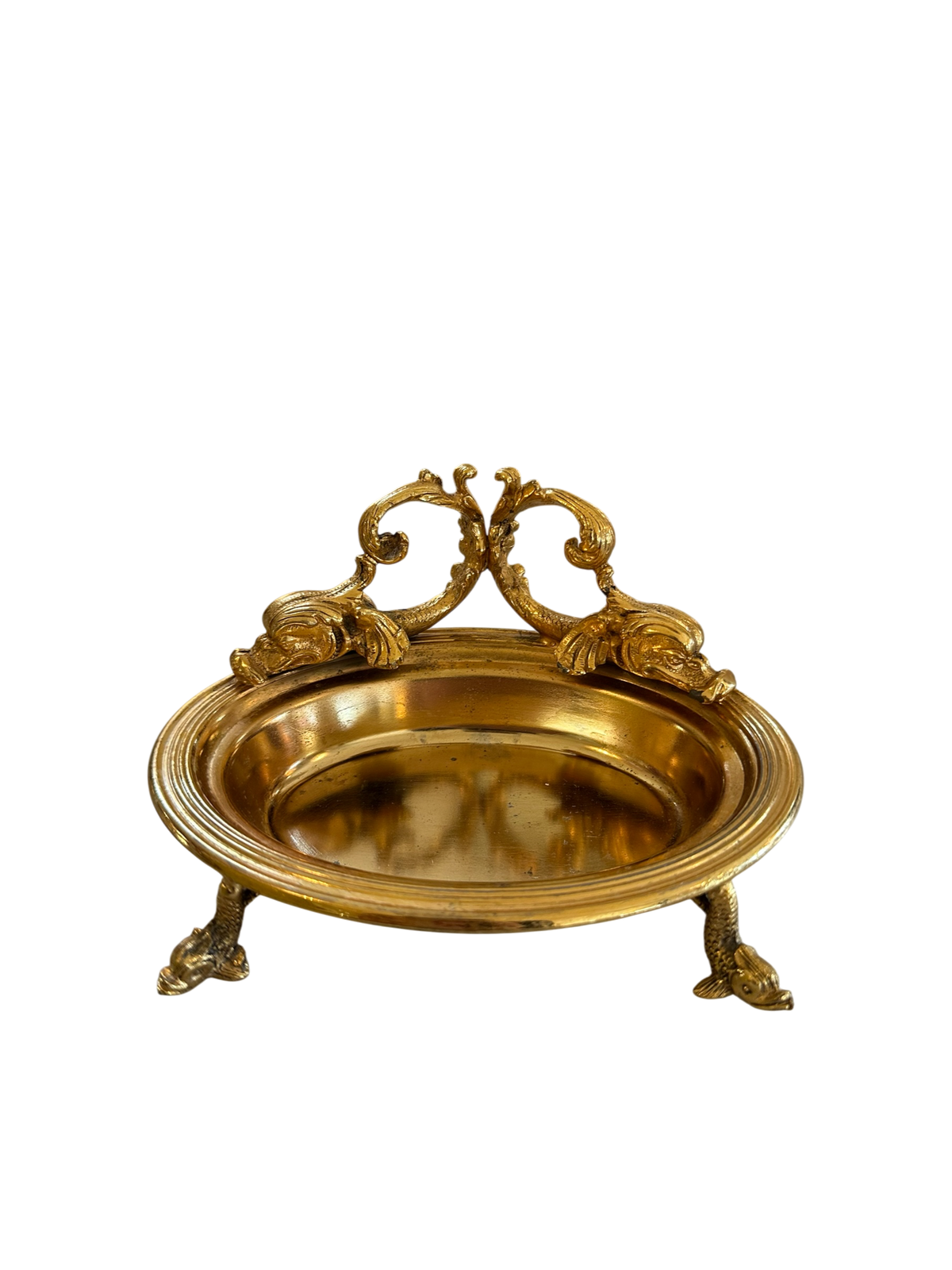 Vintage Brass Dolphin Trinket/Soap Dish