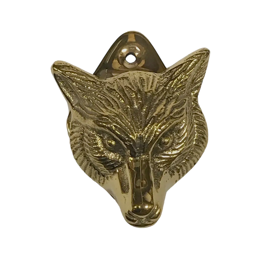 2-1/2" Solid Brass Fox Door Knocker