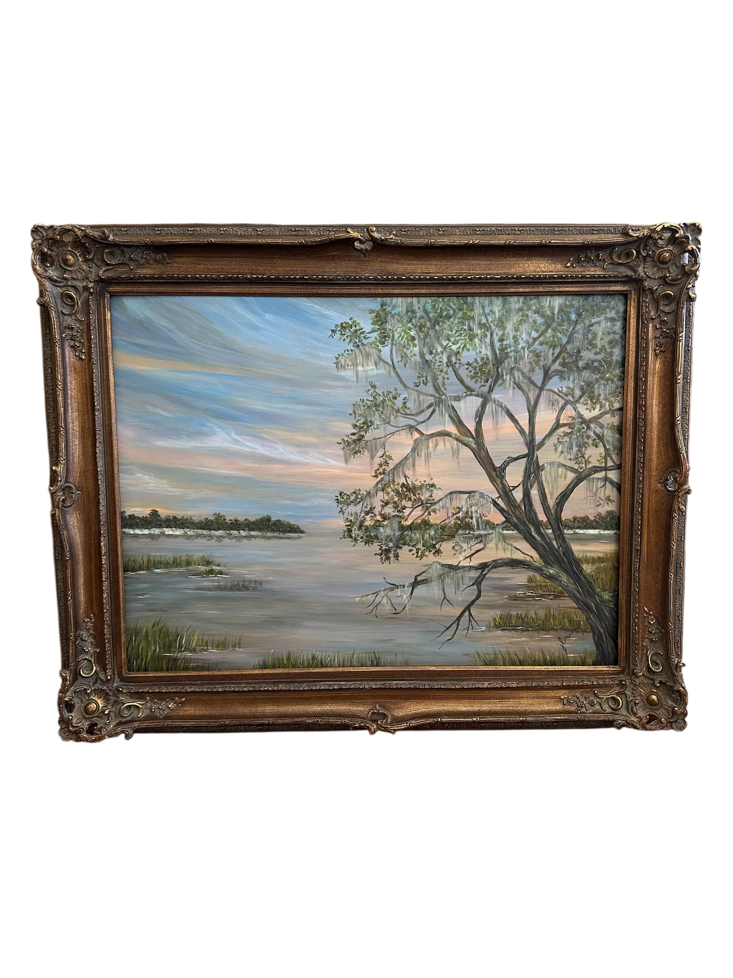 Jenn Leverett Art - 40” x 50” Live Oak and Marsh Landscape