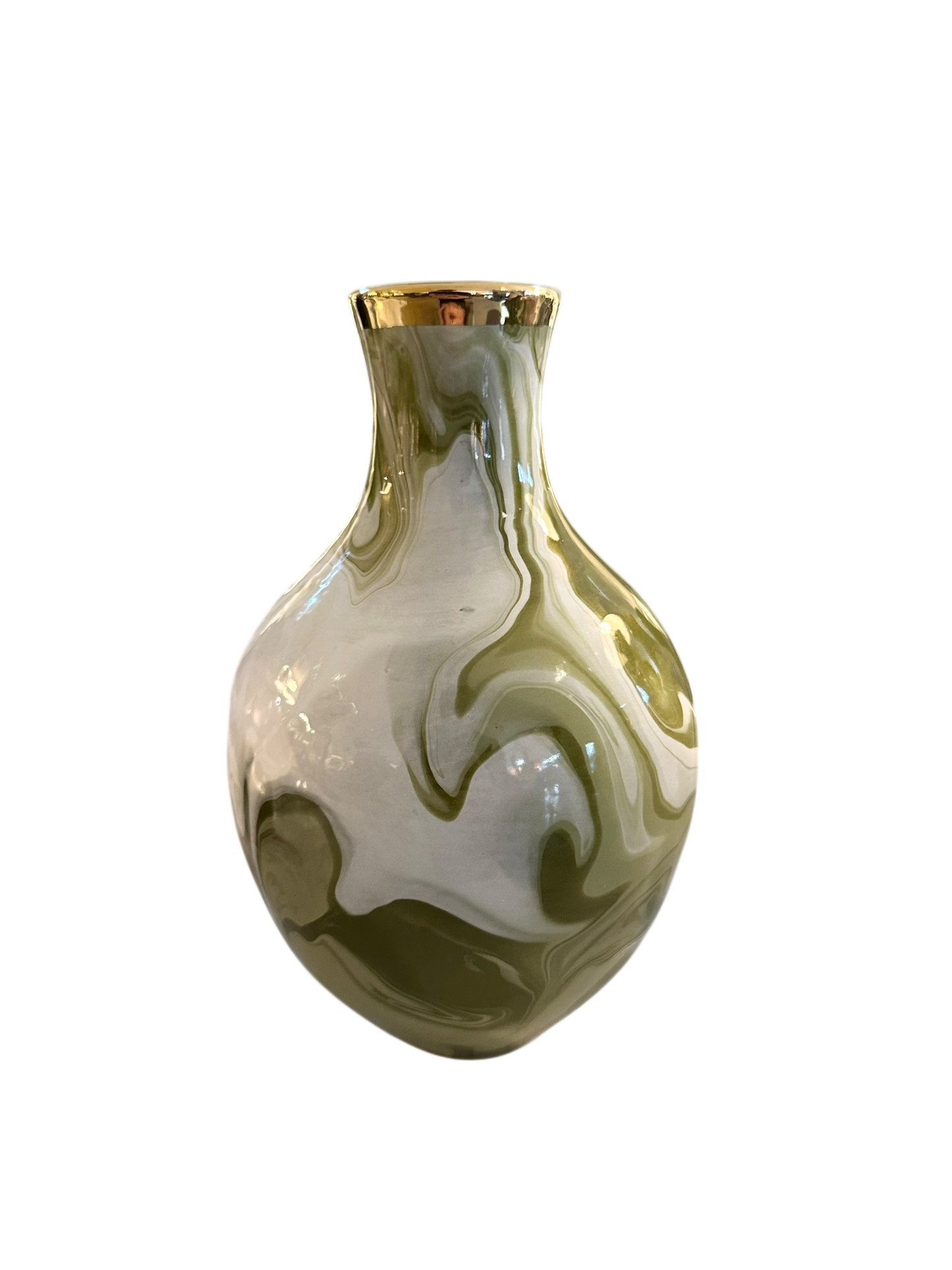 Athens Mini Vase - Gold Luster Rim