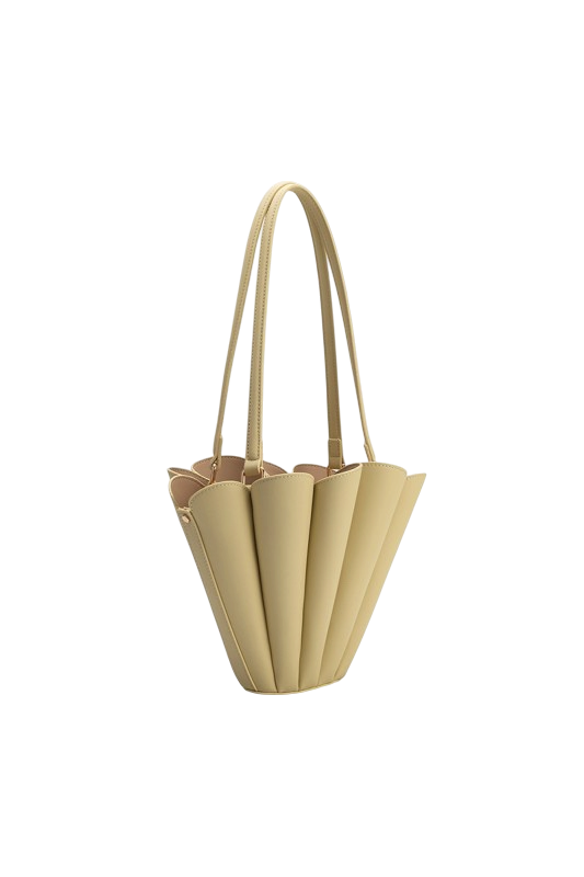 Shellie Vegan Leather Shoulder Bag - Yellow