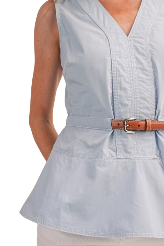 Belted Peplum Top - 3 Colors!
