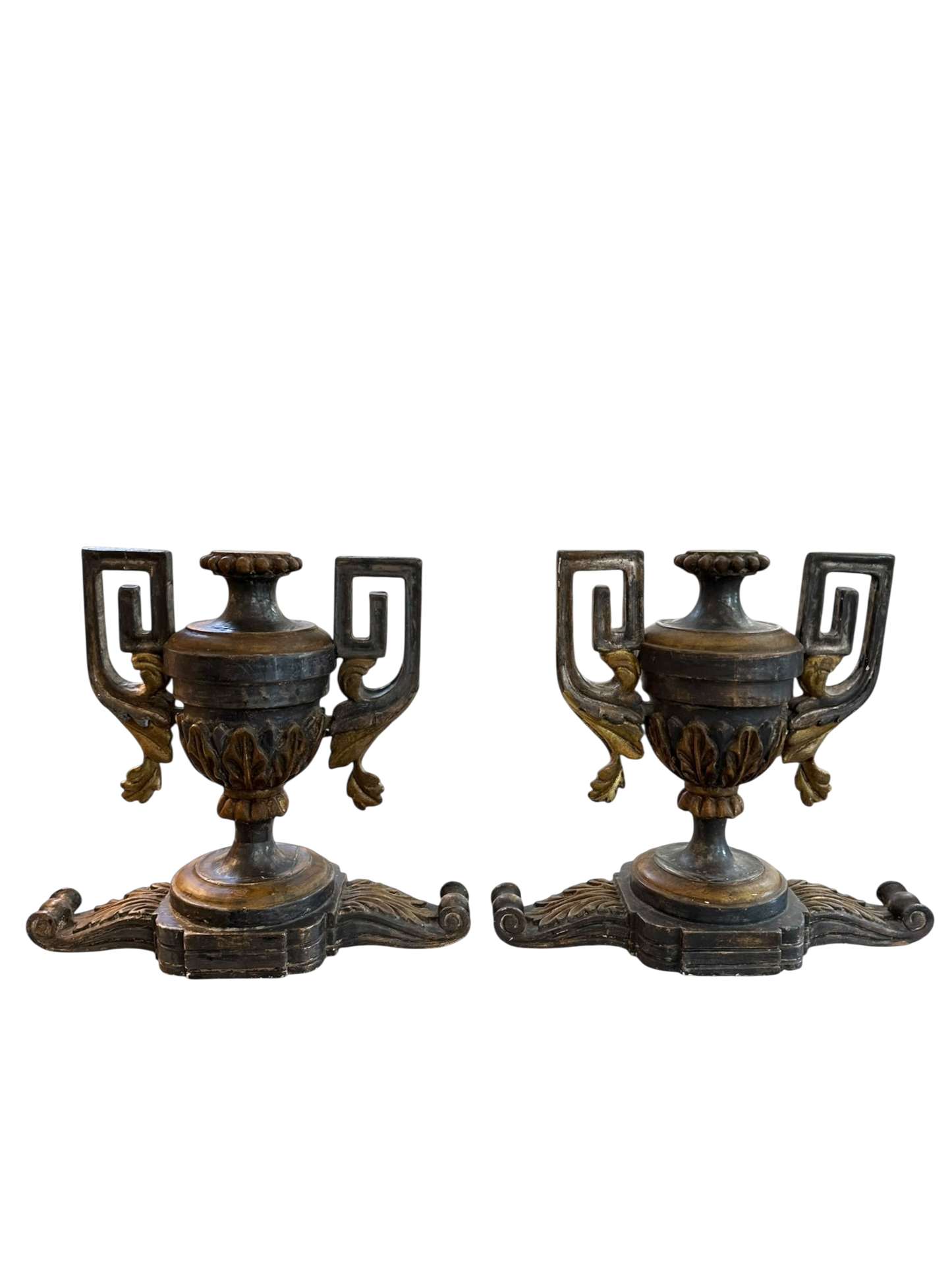 Pair of Antique Italian Carved Urns