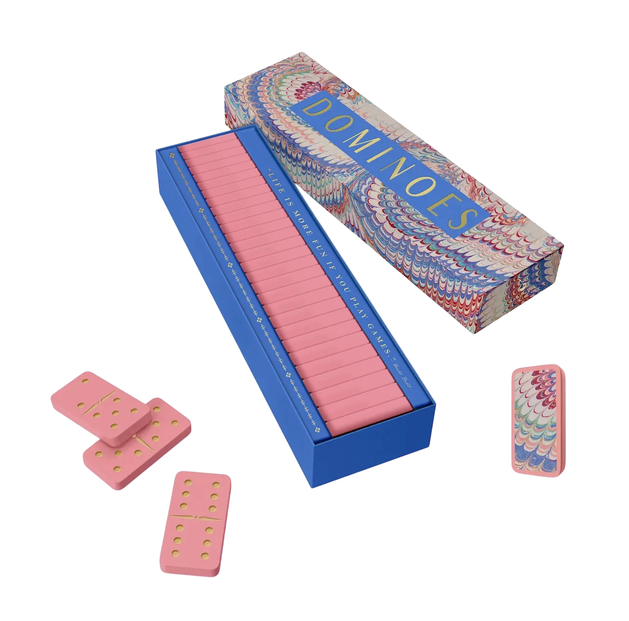 Marbled Colors Domino Set