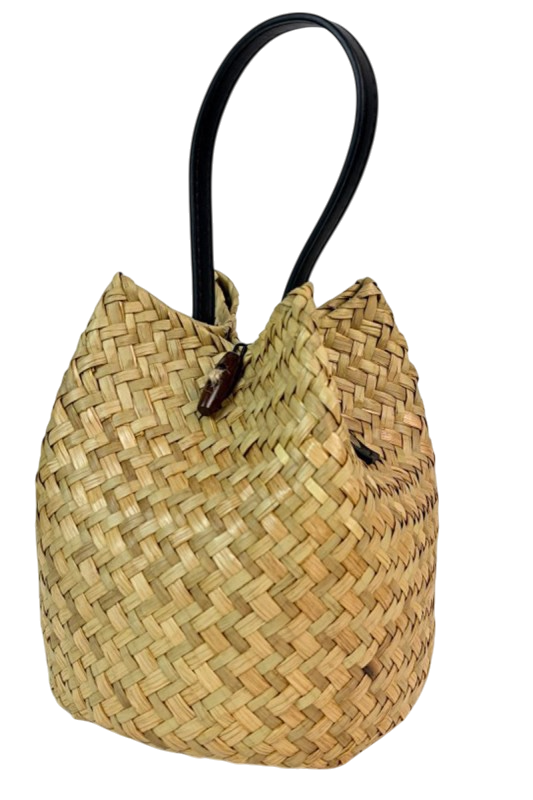 Rattan Bucket Bag