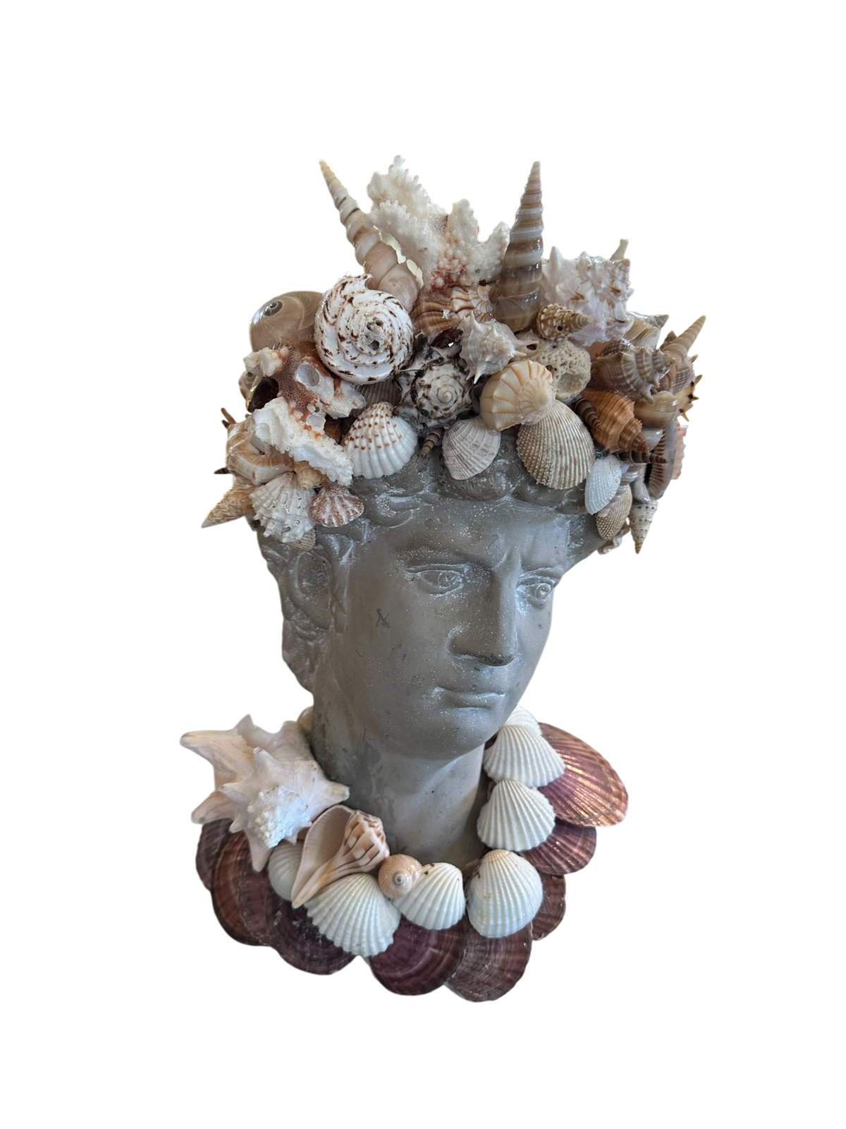 Jenn Leverett Art - Shell Encrusted Bust Planter