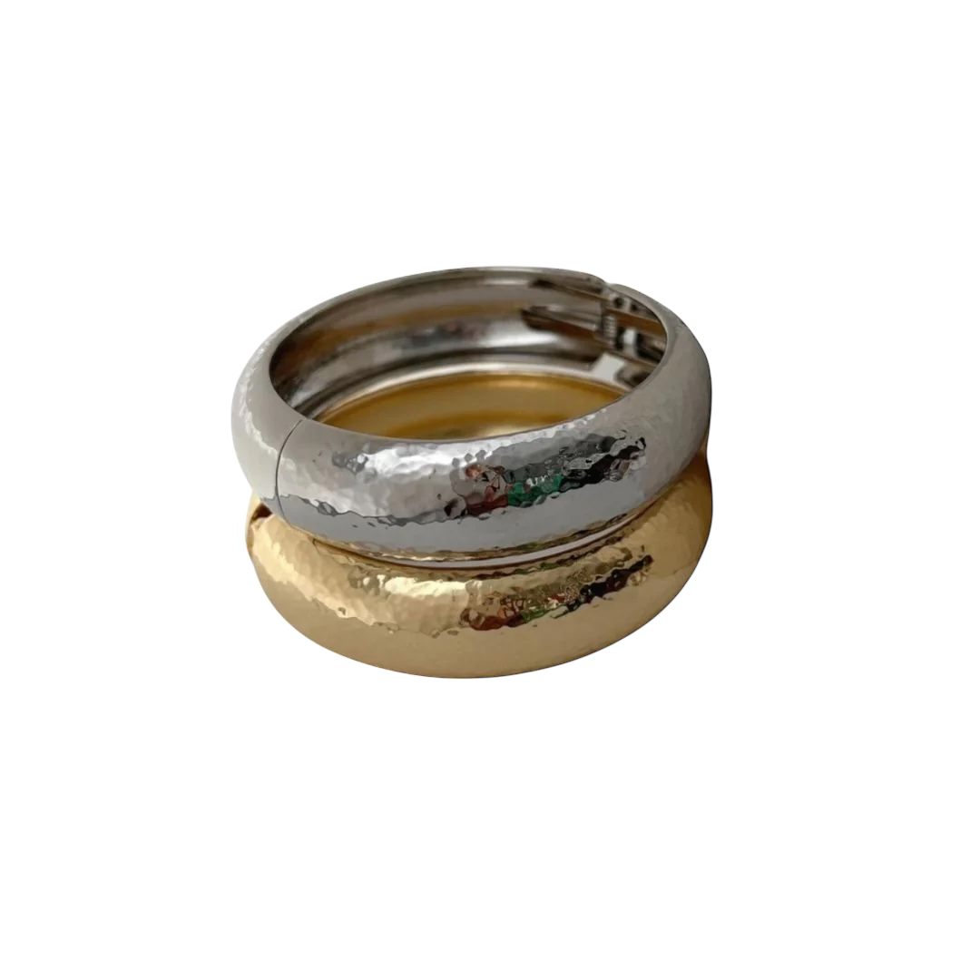 Hammered Bangle - Gold
