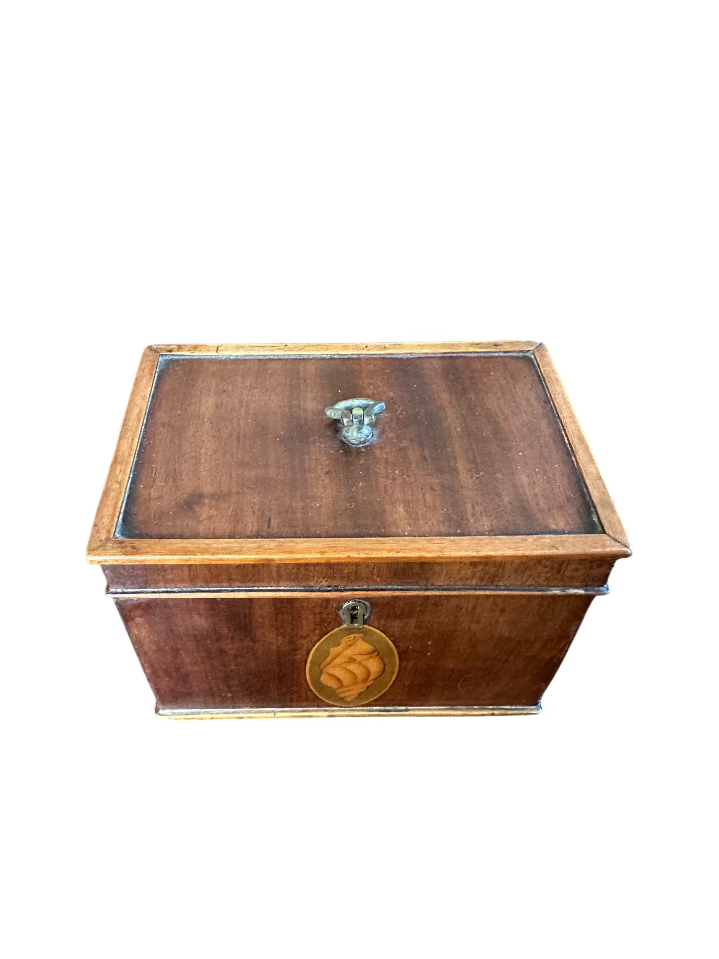 Neoclassical Tea Caddy w/ 3 Sided Conch Shell Inlay