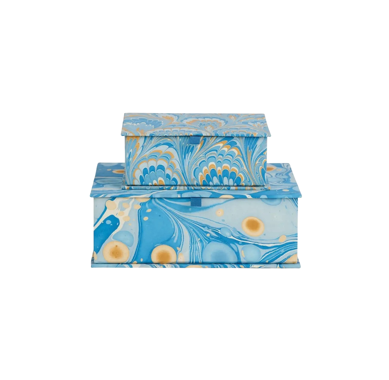 Marbled Keepsake Box Set - Blue/Golden