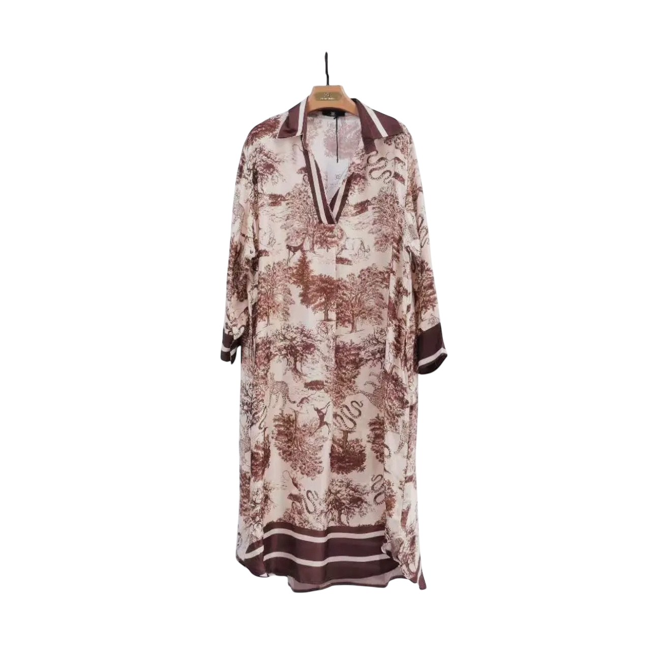 Toile De Jouy Print Shirt Dress