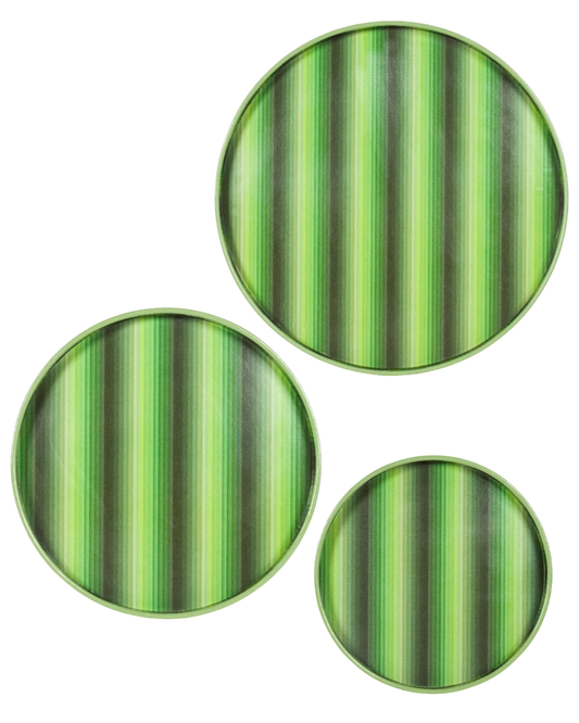 Undulating Stripe Tray - Green