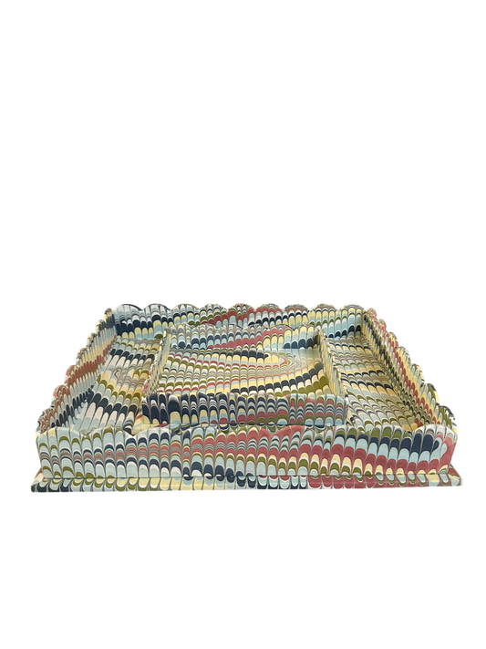 Ocean Mountain Marble Tray Set