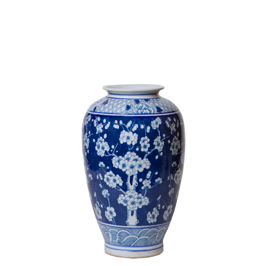 Blue and White Porcelain Plum Blossom Vase