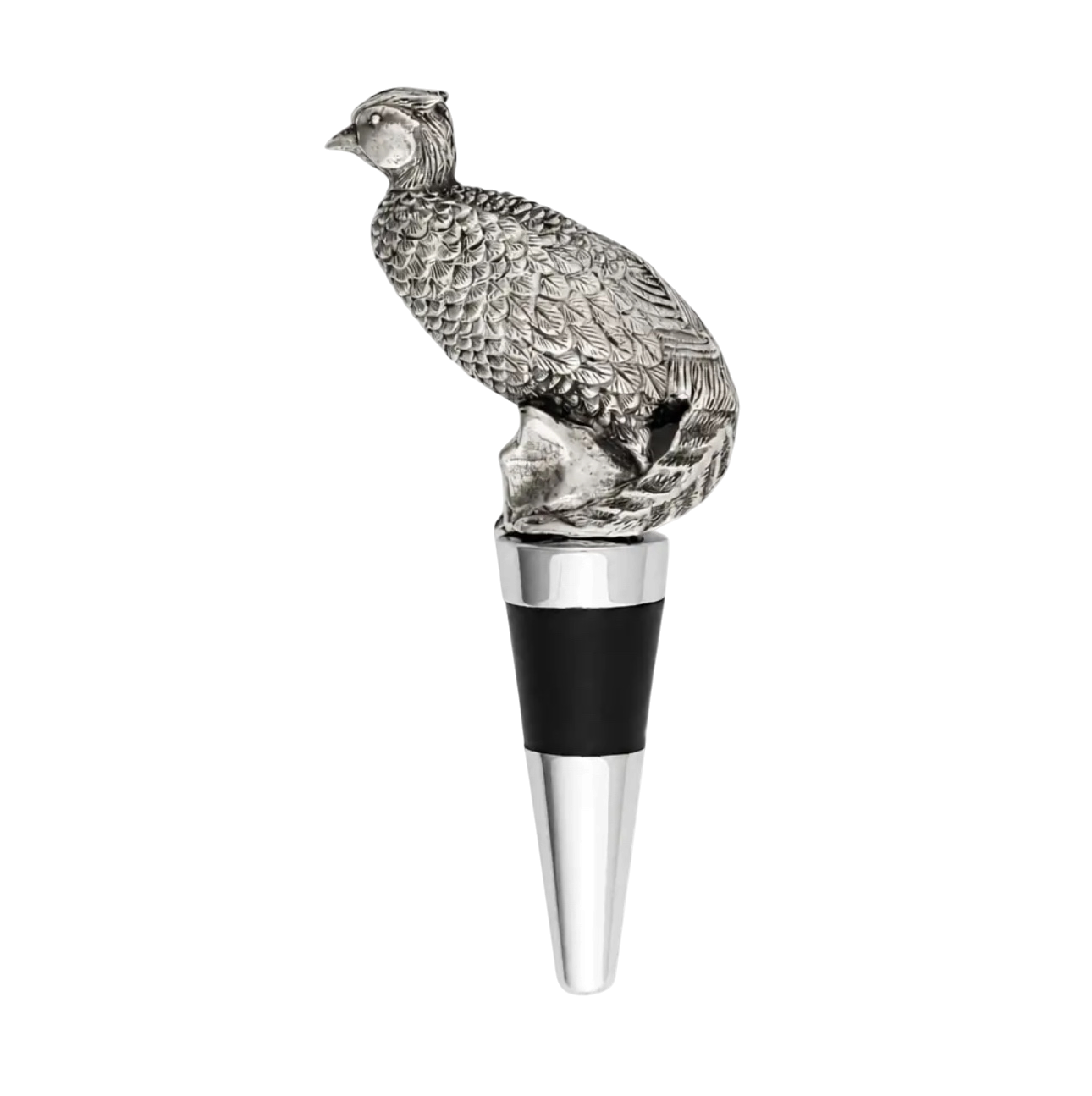 Pewter Pheasant Bottle Stopper