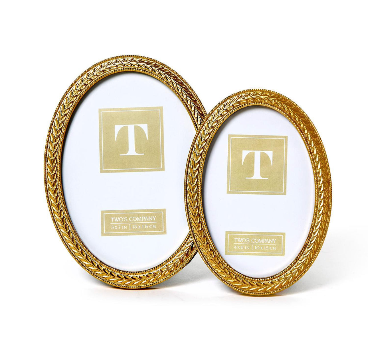 Laurel Leaf Gold Oval Picture Frame