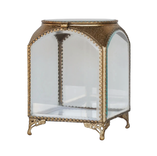 Ormolu Display Case with Circle Top
