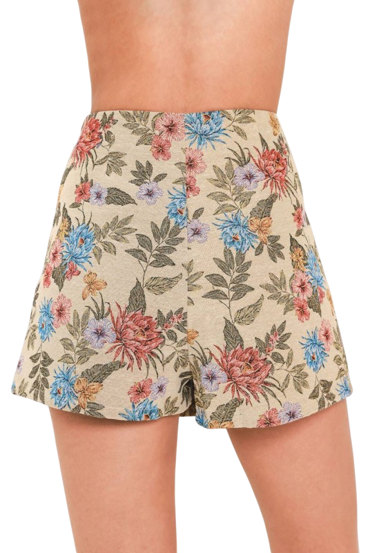 Jacquard Floral Skort