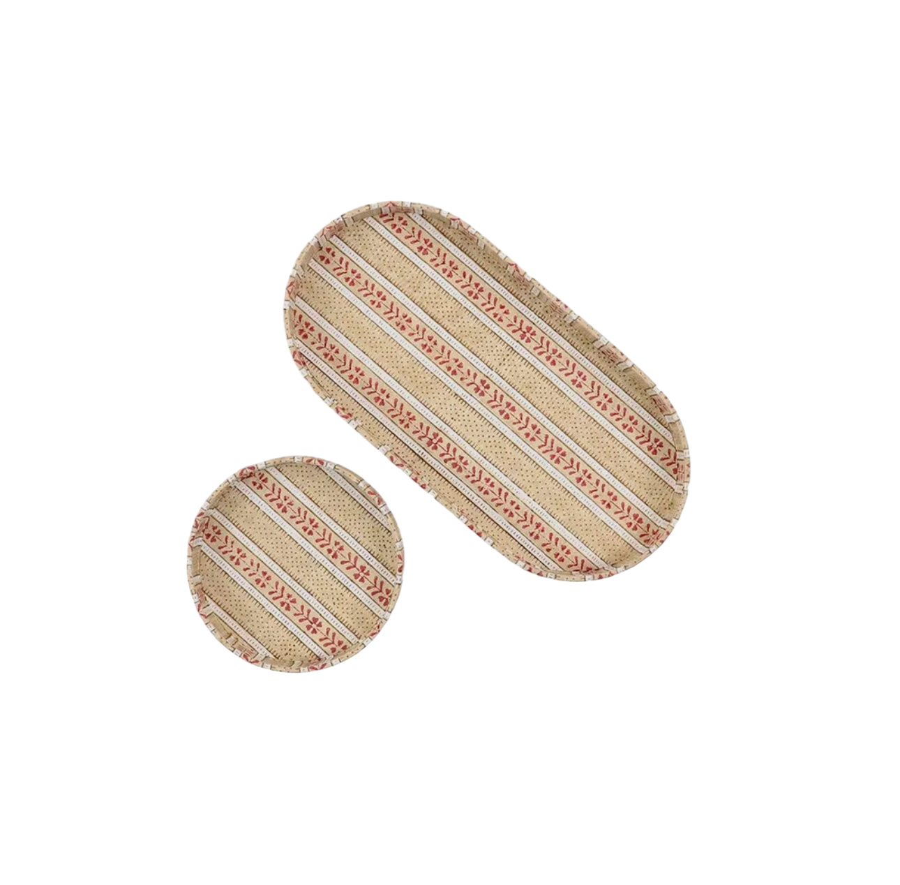 Block Printed Desk Tray Set Floral
Stripe