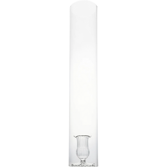 2 Piece Clear Candleholder w/ Cylinder