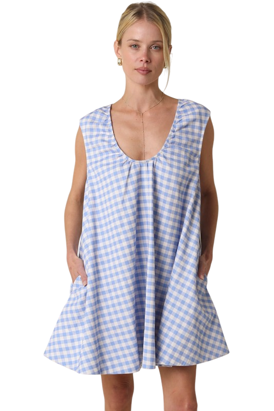 Blue Gingham Swing Mini