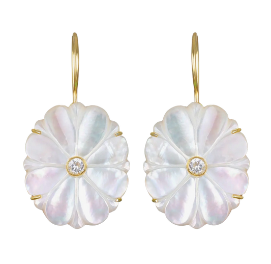 Mother of Pearl & Topaz Earrings