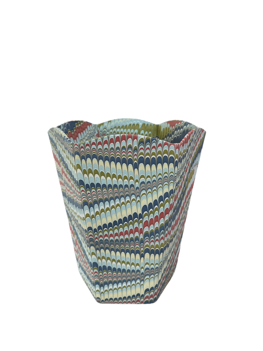 Marbled Scalloped Waste Bin - Ocean Mountain