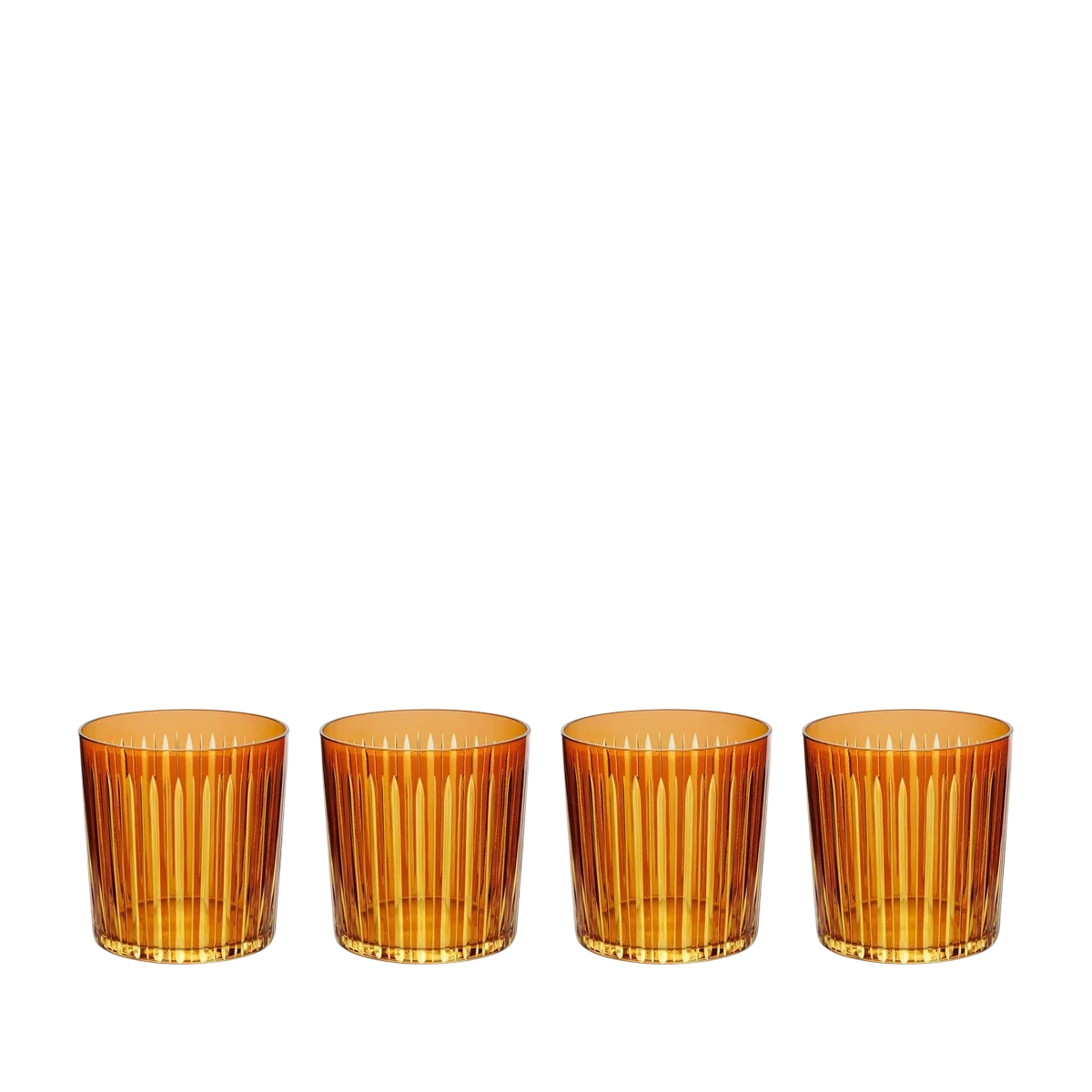 Prism Double Old Fashioned Glasses - Amber (Set of 4)