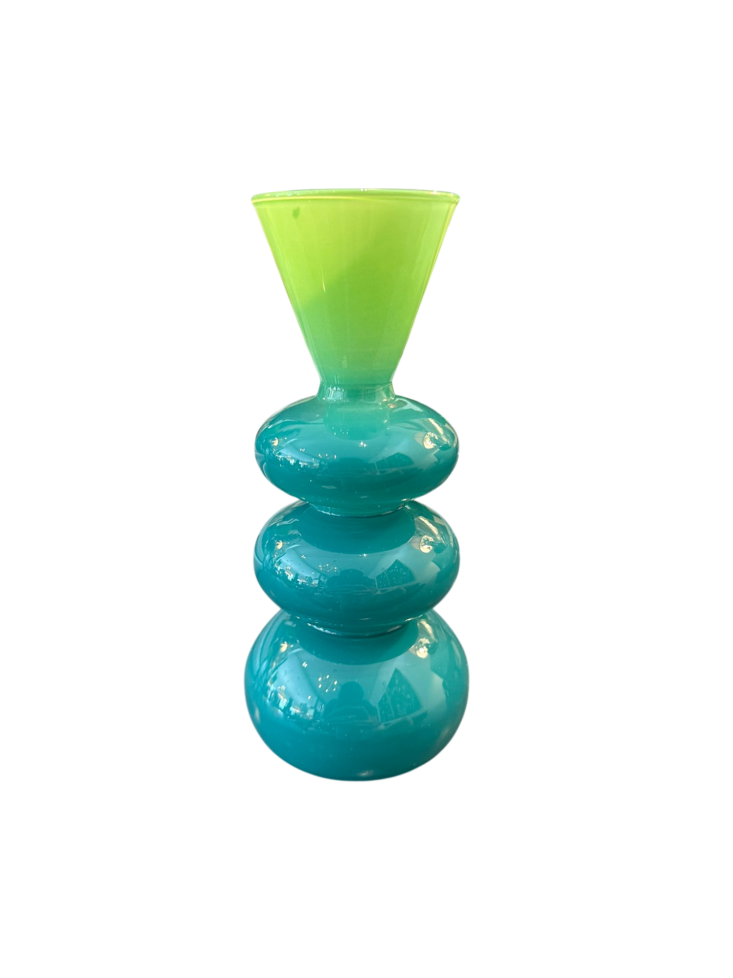 Hand Blown Aqua/Verde Vase