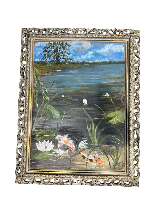 Jenn Leverett Art - Koi & Live Oak Landscape
