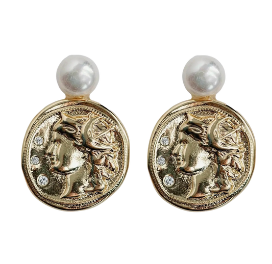 Gold Coin Earrings