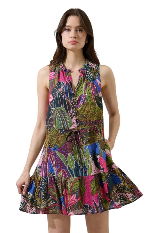 Split Neck Tropical Shift Mini