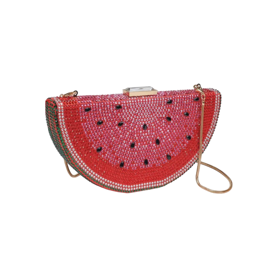 Watermelon Crystal Evening Bag