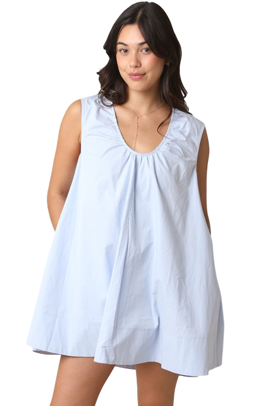 Scoop Neck Mini - Light Blue