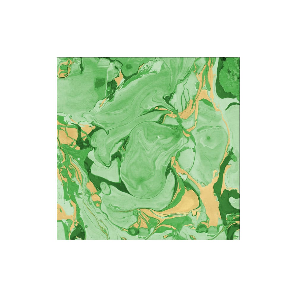 Marbled Green Cocktail Napkin - 20