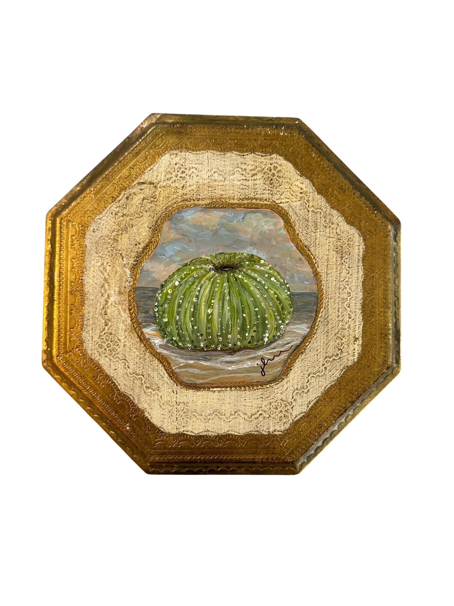 Jenn Leverett Art - Urchin on Florentine