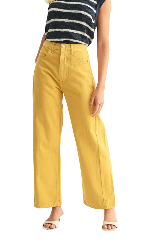 Barrel Twist Jean in Butter Yellow