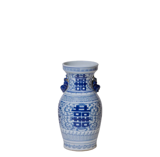 Blue & White Small Lug Vase
