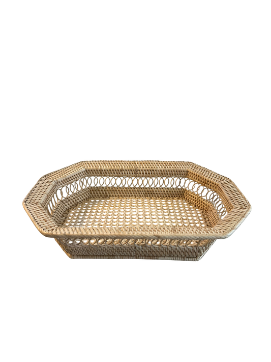 Small Rectangle Rattan Tray Basket