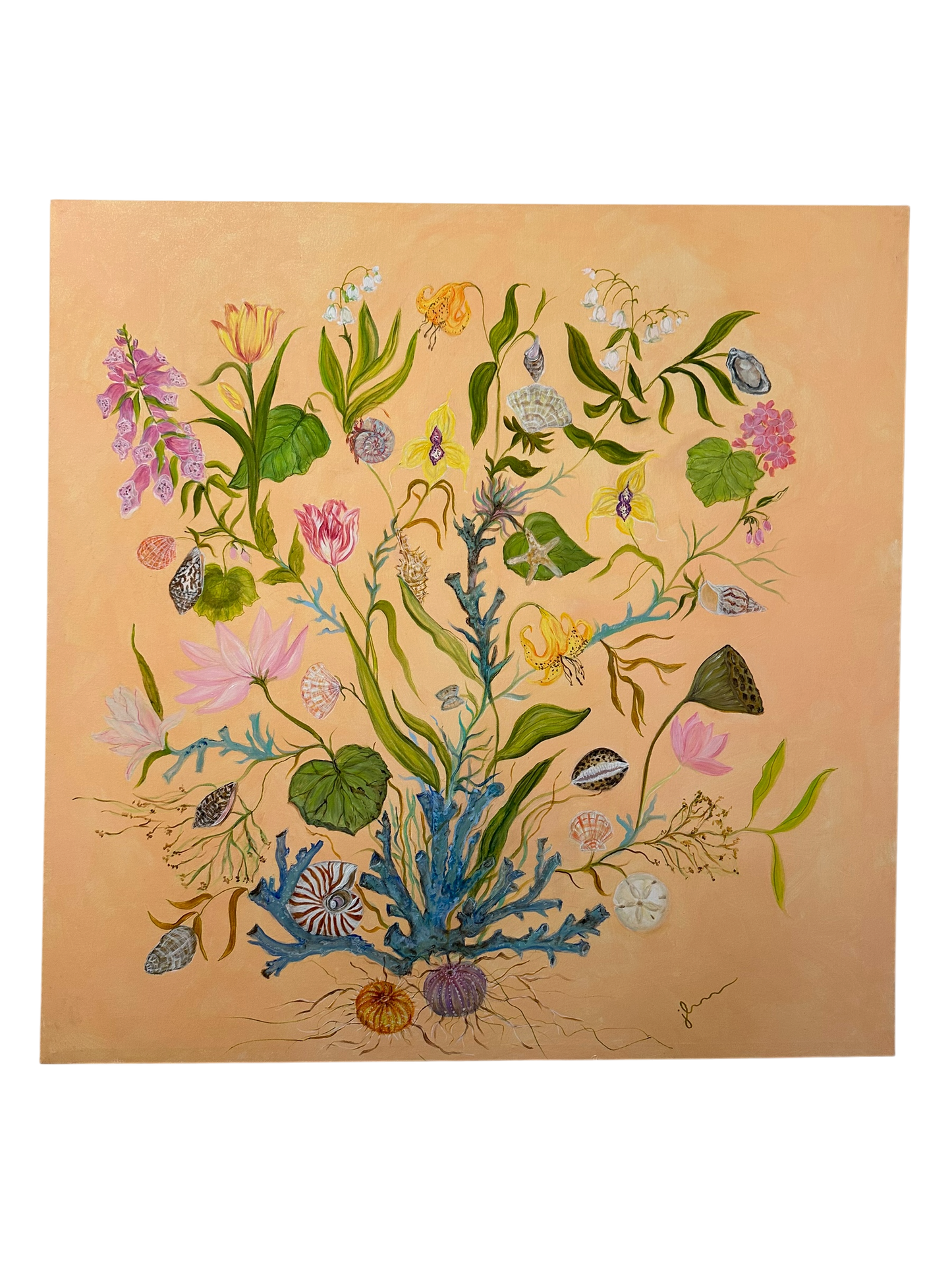 Jenn Leverett Art - 43” x 43” Coral Tree of Life