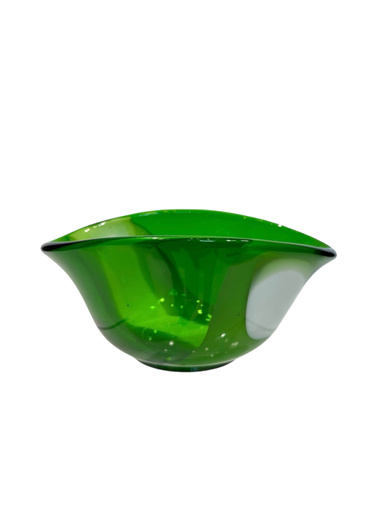 Murano Glass Bowl - Green Spots