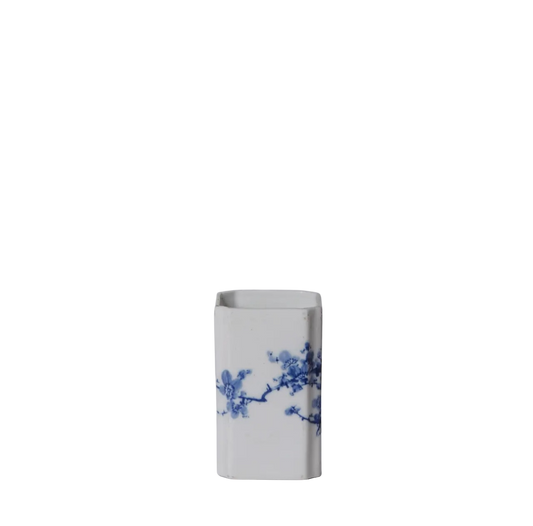 Blue & White Cherry Blossom Square Vase