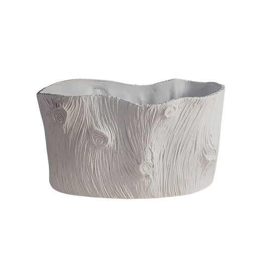 Faux Bois Oval Pot