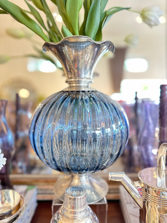 Giovanna Blue Glass Vase