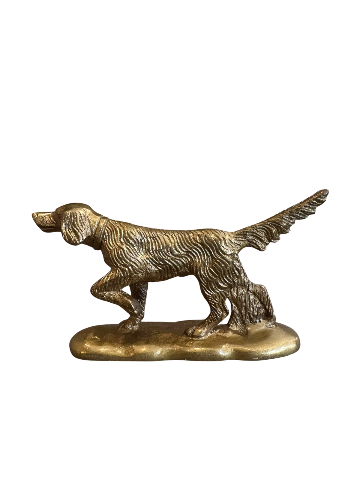 Brass Pointer Dog Paperweight