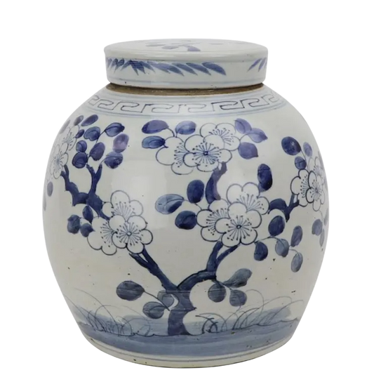 Floral Flat Top Jar